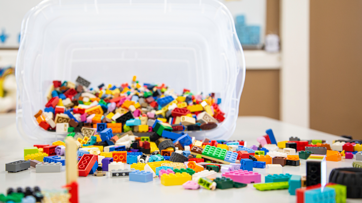 LEGO Storage Box Medium BLACK with Sorting Tray