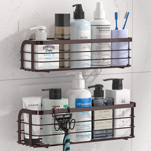 AITEE Acrylic Bathroom Organizer Shower Caddy, Clear Shampoo Holder Wall  Mounted with Suction Cup, No Drilling and Rustproof, Sturdy and Durable -  One